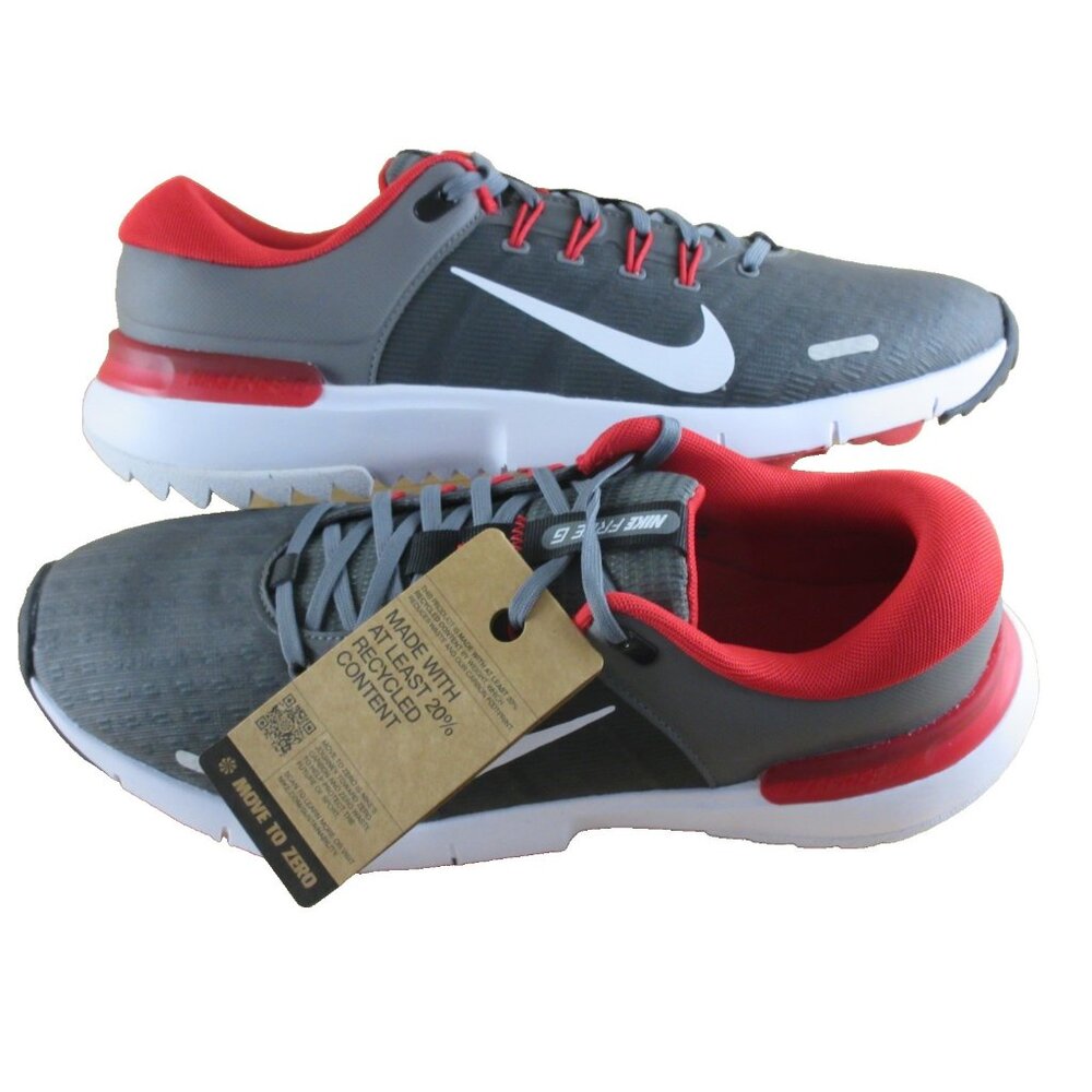 Nike Men's Free Golf NN Golf Shoes Size 12 Iron Grey White University Red NEW - Picture 7 of 7